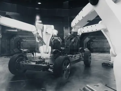 Technology car advertising scene model 3D model