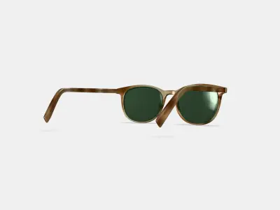 Durand Sunglasses in Oak Resin Matte 3D model