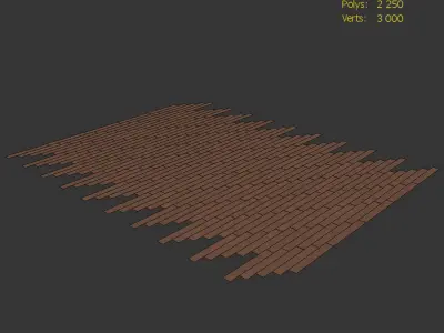 Wood Floor Oak Seal Brown Brushed 3D model
