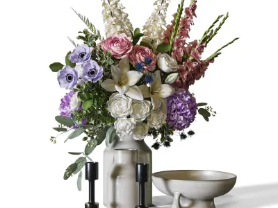 Flower Set 087  3D model