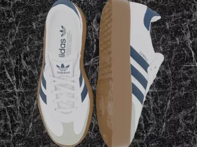 ADIDAS SAMBA OG - BLUE 3D SHOES Low-poly 3D model
