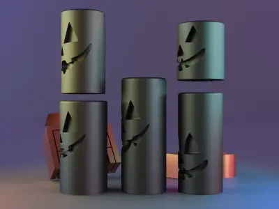 Halloween candle molds 3D print model