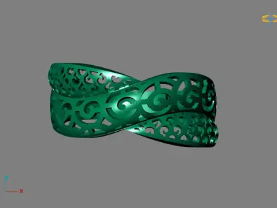 Fancy Womens Rings Plain Rings Ready STL 3DM Models Rings 3D print model 38