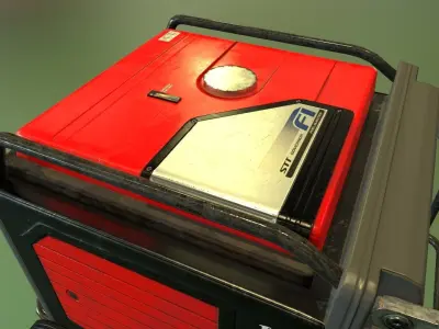 PBR Diesel Generator Low-poly 3D model