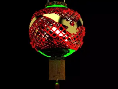 Chinese Red Lantern 3D model 58