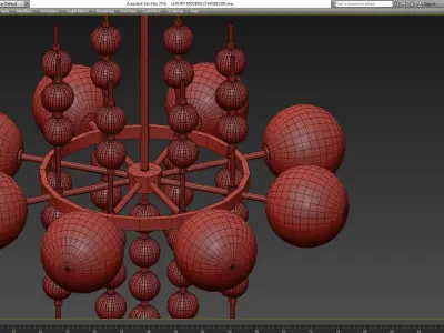 LUXURY MODERN CHANDELIER Low-poly 3D model