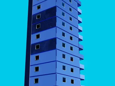 Tokyo Building Low-poly 3D model