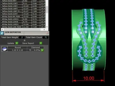 Chance Infinie Diamond  Ring 3D print model