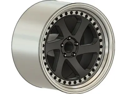 3SDM 3 06 RIMS FOR DIECAST 64 SCALE 3D print model