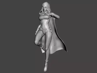 raven girl 3d model  3D print model