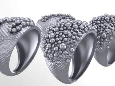 rings full of balls 3D print model