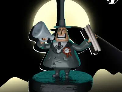 the Mayor By The Nightmare Before Christmas character sculpture 3D print model