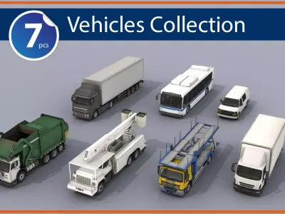 Cars and Trucks 3D Model Pack