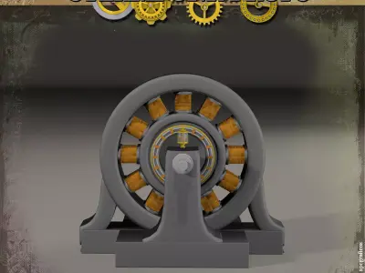 Steampunk Dynamo 3D model