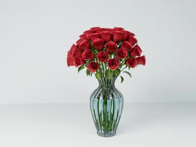 Set of flower bouquets 3D model