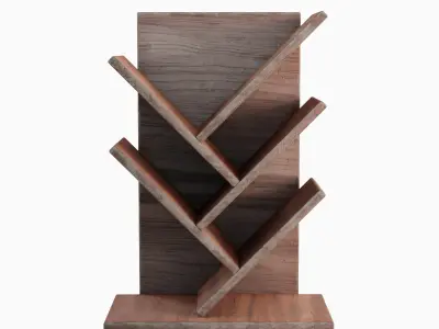 Small Bookshelf 03 Low-poly 3D model