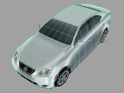 Lexus IS 250 Low-poly 3D model
