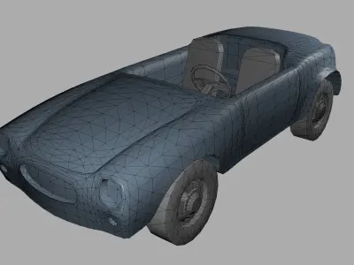 lowpoly object toy car 3D model