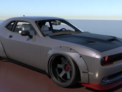wide body dodge challenger srt 3D model