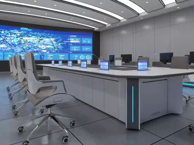 control room 11 Low-poly 3D model