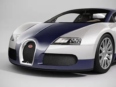 Bugatti Veyron - LowPoly Low-poly 3D model