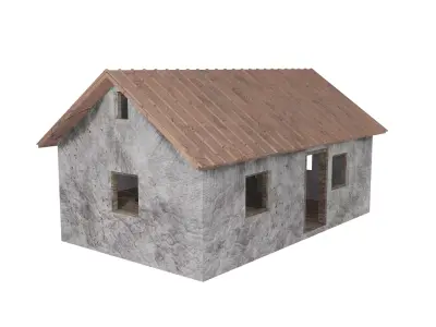 Abandoned workshop Game Raedy  witch Interdoor Low-poly 3D model