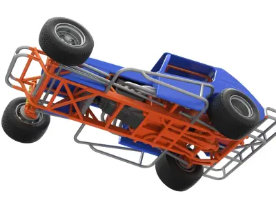 Vintage Northeast Dirt Modified stock car Scale 1 to 25 3D print model