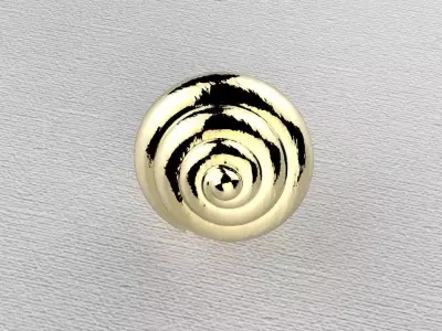 shell gold spiral ring Free 3D model