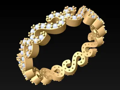 Diamond Ring - Womens Rings - N417357 3D print model