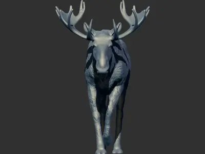Moose Sculpture 3d Printable model 3D print model