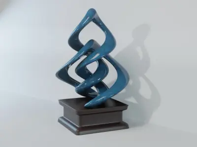 Art Decoration - Twisted Pine - Stylish Statue 3D model