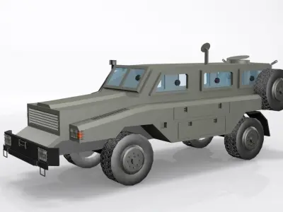 REVA 4X4 MKII Low-poly 3D model