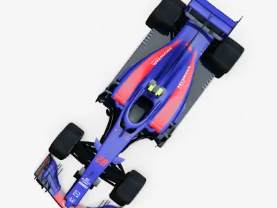 Toro Rosso STR13 car Low-poly 3D model