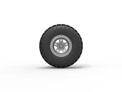 Wheel of Uphill Sand Racing Dragster V2 Scale 1 to 25 3D print model