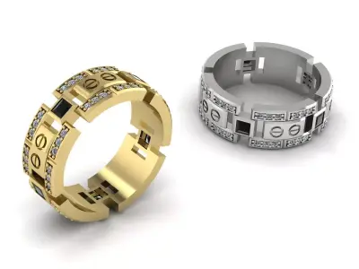 Jewelry Ring Gold 3D print model