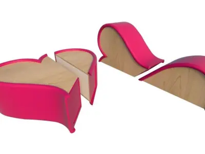 Sofa Love 3D model