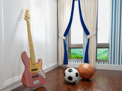 Mediterranean Children Room 3D Model Low-poly 3D model