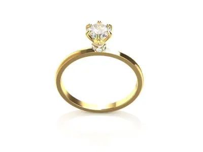 Solitaire Ring  3D print model shop
