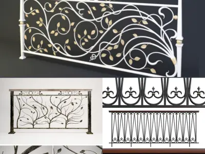 Railings Set 3D model