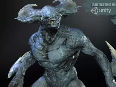 Los boss Low-poly 3D model