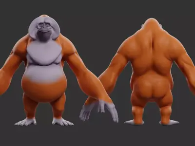 Orangutan  Stylize II Cartoon Low-poly 3D model