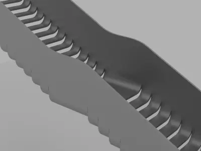 Organic Fluid Stairs 3D model