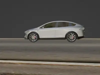 Tesla Model X  Electric car by Tesla 3D model