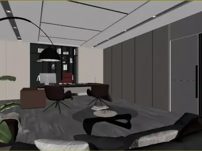 Modern Minimalist Office 3D model