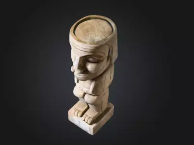 Majestic Stone Guardian Low-poly 3D model