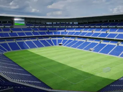 Soccer stadium Low-poly 3D model 56