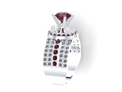 SOLITAIRE DIAMOND RING 3D MODEL 3D print model