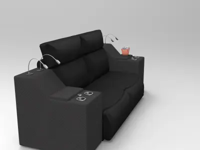 sieges de cinema 3D model