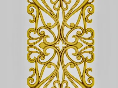 Decorative panel set 3D model 01 3D model