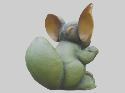 Bush Baby statue model 3D model